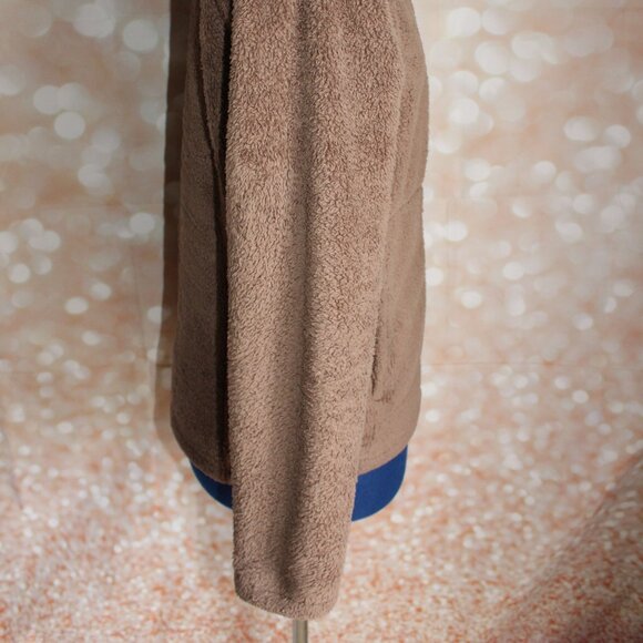 Marmot Brown Faux Fur Full Zip Hooded Jacket Size M Super Soft Style A91040 - Picture 9 of 16